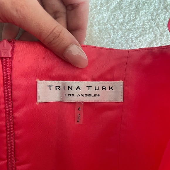 Trina Turk Pink Strapless A-Line Dress - Women’s Size 6 - Picture 3 of 11